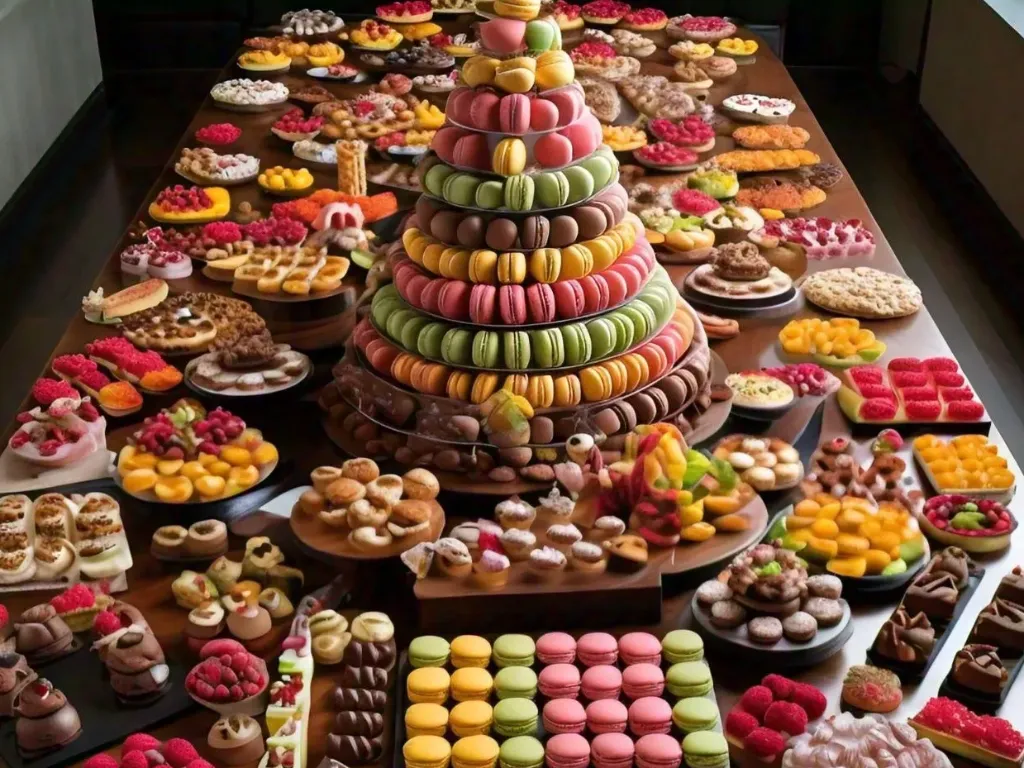 Mesa de 240 Postres Exquisitos: Perfecta para Sorprender y Deleitar a Todos tus Invitados