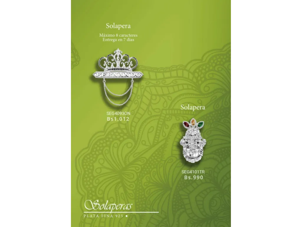 SOLAPERAS DE PLATA FINA