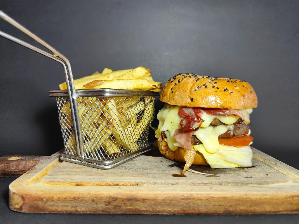 Hamburguesa Silvestre doble a la parrilla