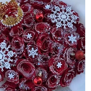 Ramo navideño copo de nieve 